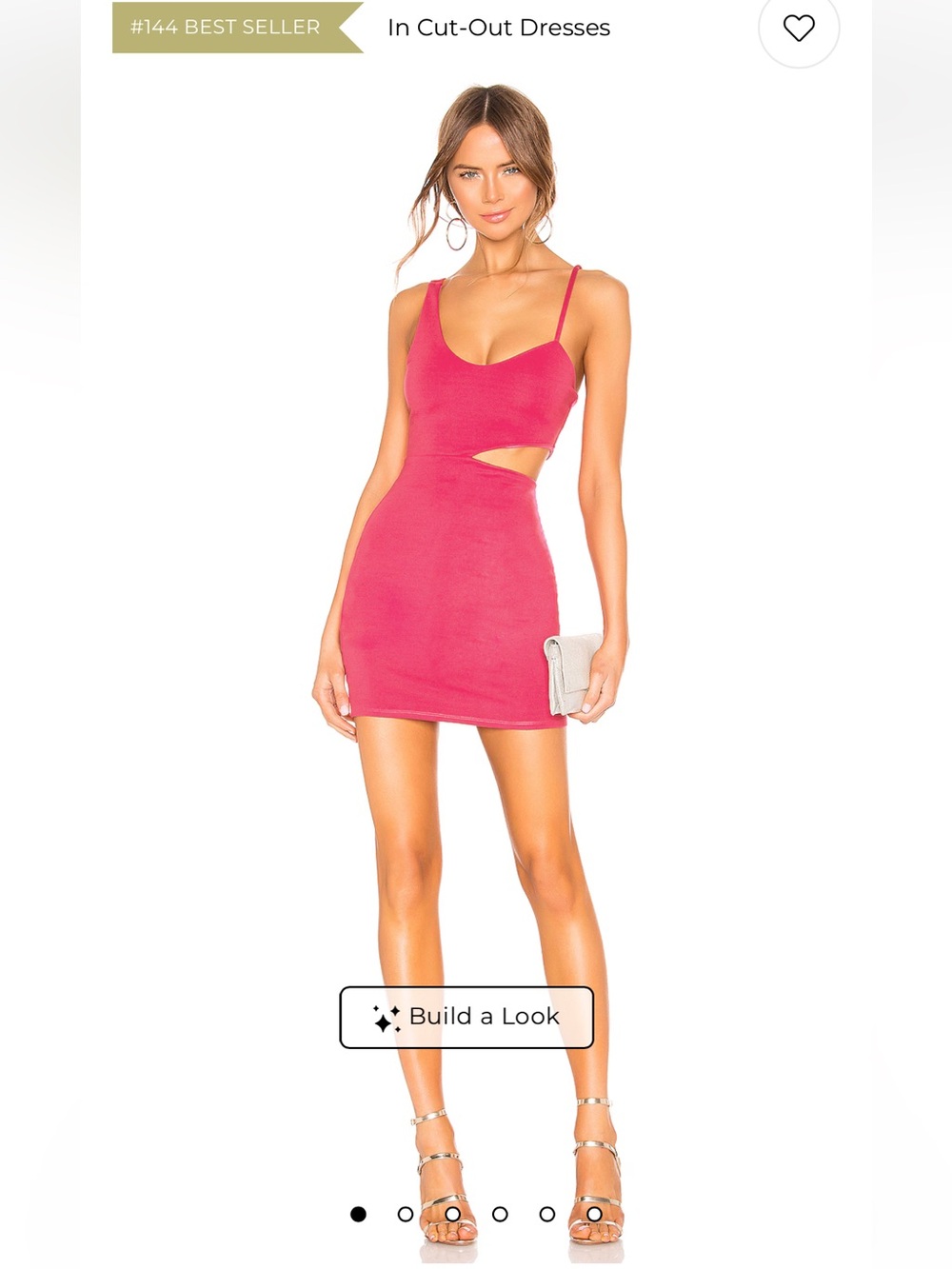 h:ours NWT Lambert Hot Pink Cutout Mini Dress